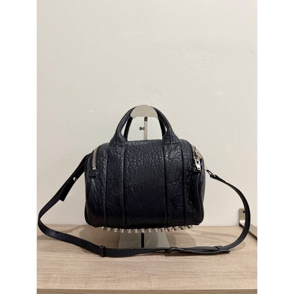 Alexander Wang Black Pebbled Leather Studded Rockie Crossbody - Picture 6 of 12